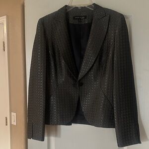 Anne Klein Textured Black Blazer